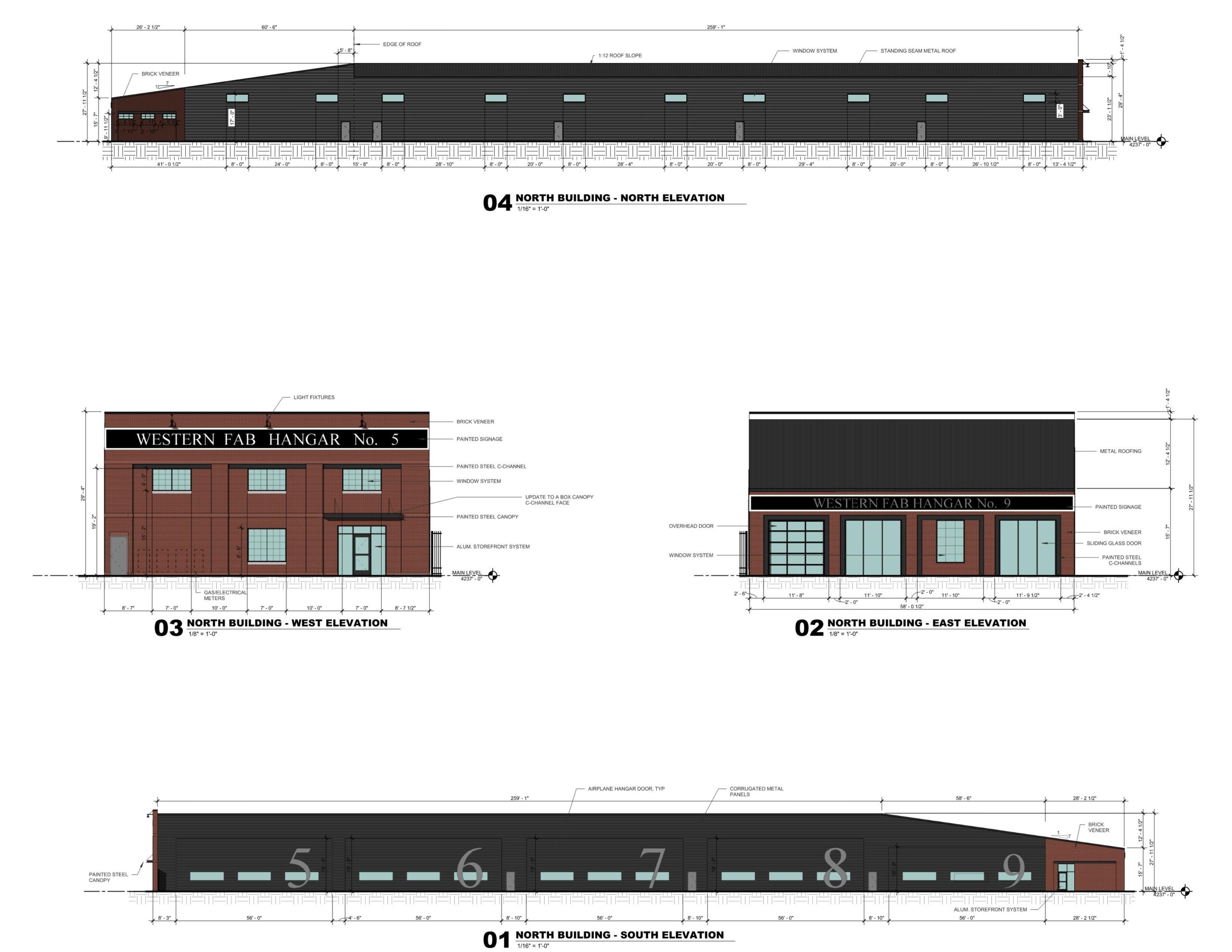 North Hangar Elevations