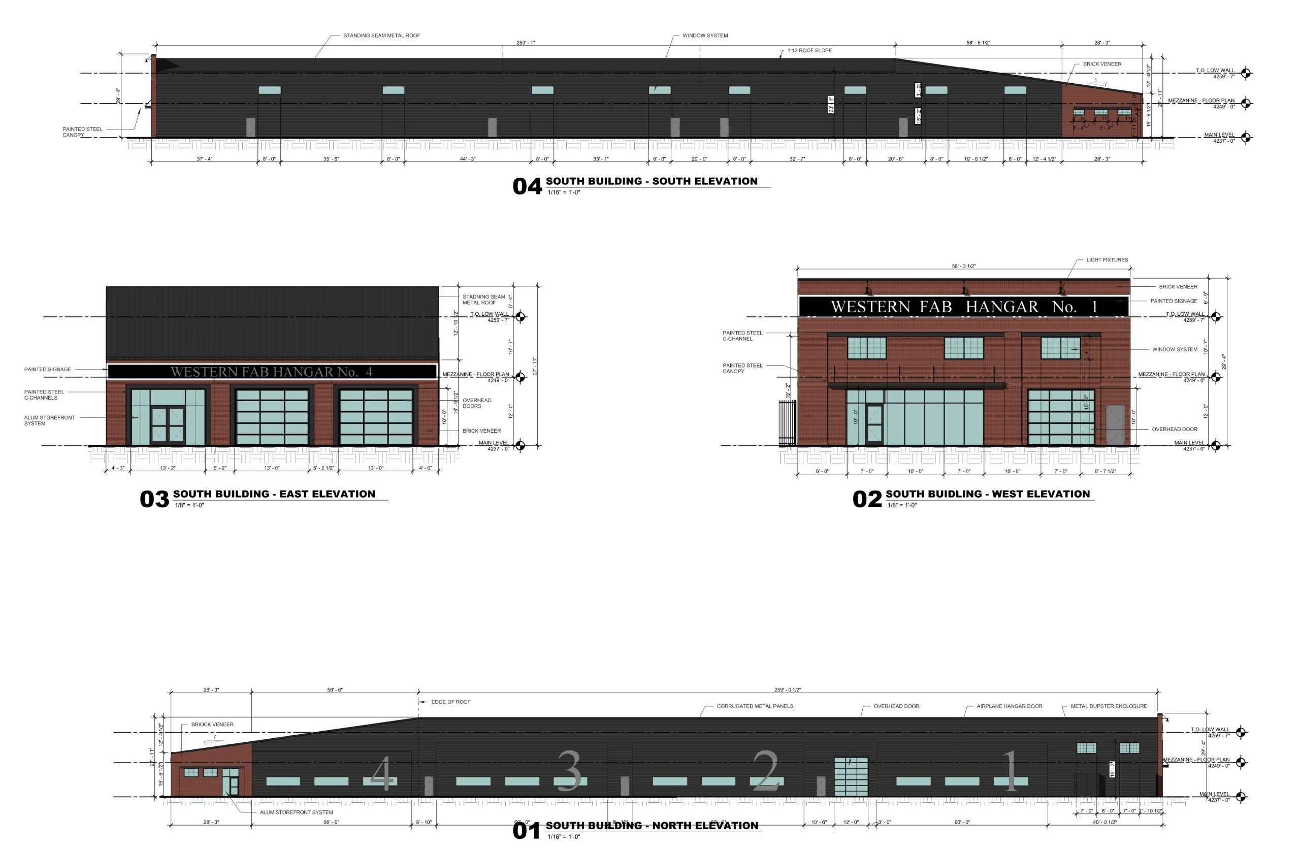 South Hangar Elevations